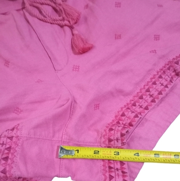 Gap Embroidered Pullon Drawstring Waist Pocket Linen Cotton Shorts Size … - Picture 7 of 8